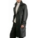 Augusta Guys Black Double Breasted Leather Overcoat Augusta Guys Black Double Breasted Leather Overcoat
