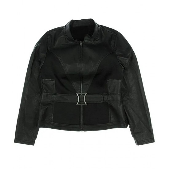 Avengers Endgame Natasha Romanoff Black Leather Jacket Avengers Endgame Natasha Romanoff Black Leather Jacket