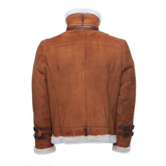 Aviator bomber Suede shearling jacket Aviator bomber Suede shearling jacket