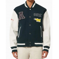 Axel Arigato Keith Haring Green and White Letterman Jacket