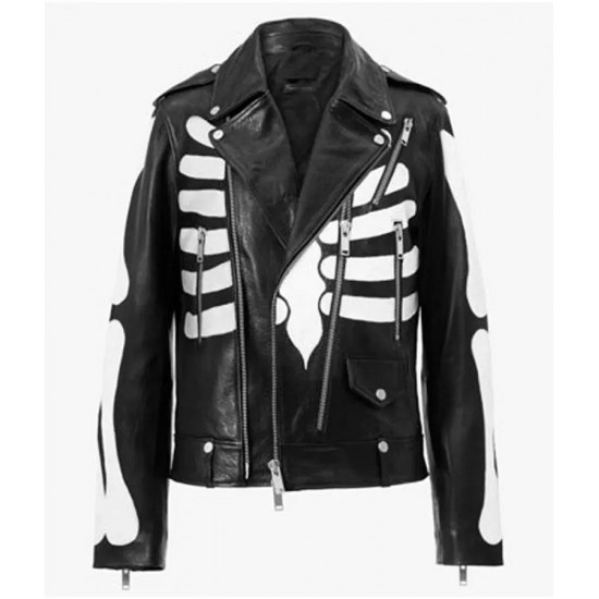 Axl Rose Guns N Roses Skeleton Motorcycle Costume Leather Jacket Axl Rose Guns N Roses Skeleton Motorcycle Costume Leather Jacket