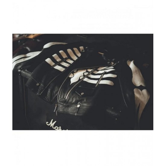 Axl Rose Guns N Roses Skeleton Motorcycle Costume Leather Jacket Axl Rose Guns N Roses Skeleton Motorcycle Costume Leather Jacket