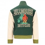 BBC Patch-detailed Button-Up Varsity Jacket