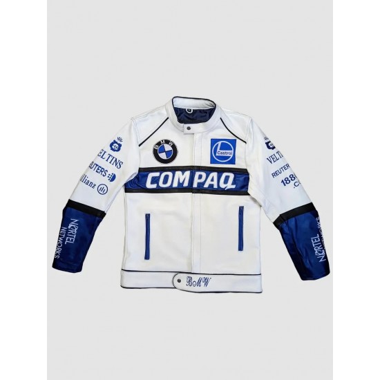 BMW Compaq Racing Leather White Jacket BMW Compaq Racing Leather White Jacket
