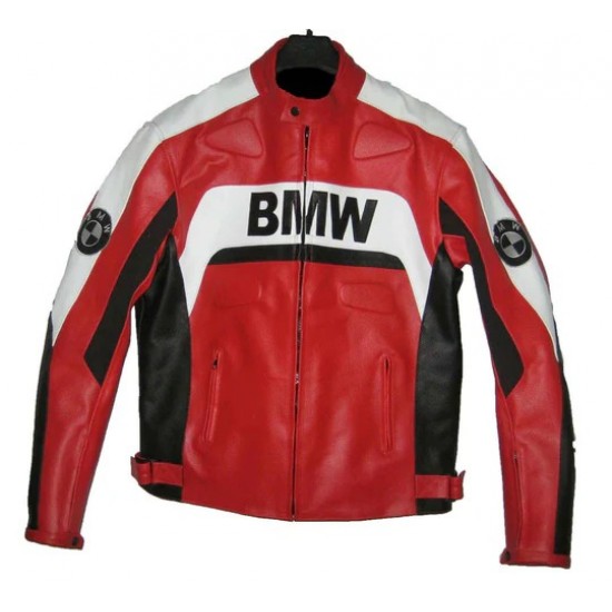 BMW Motorcycle Red Black White Racing Leather Jacket BMW Motorcycle Red Black White Racing Leather Jacket