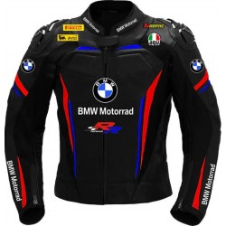 BMW Motorrad Black Leather Racing Jacket 