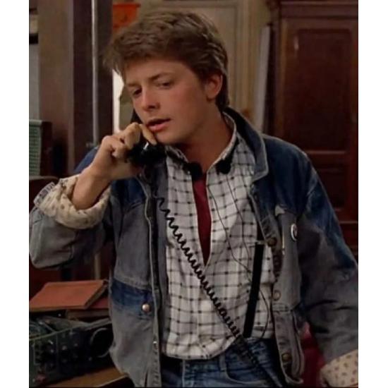 Back to The Future Marty Mcfly Blue Jacket