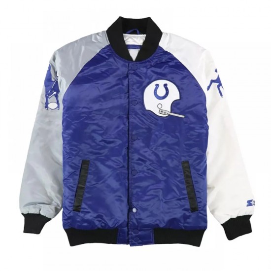 Baltimore Colts The Reliever Varsity Satin Jacket Baltimore Colts The Reliever Varsity Satin Jacket