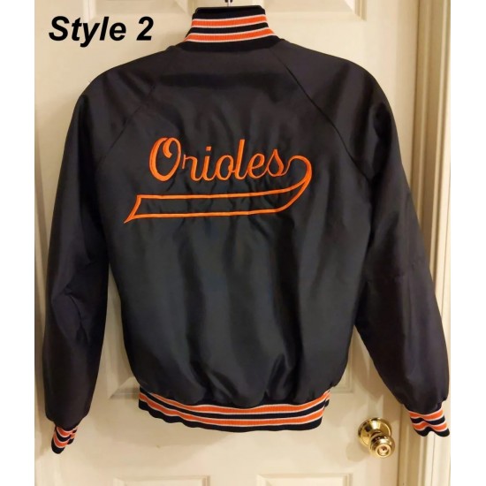 Baltimore Orioles 70’s Bomber Black Jacket Baltimore Orioles 70’s Bomber Black Jacket