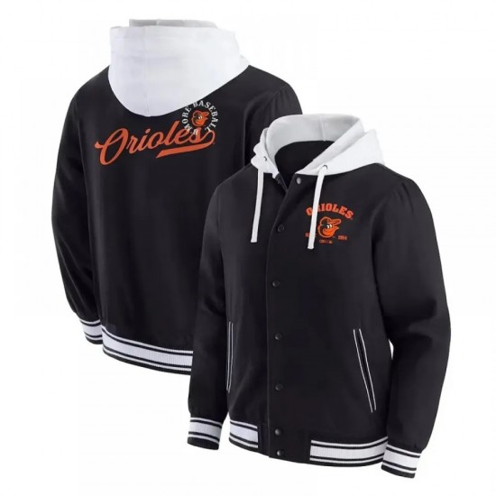 Baltimore Orioles Black Cotton Hooded Jacket
