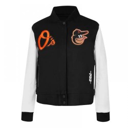 Baltimore Orioles Black Varsity Jacket 