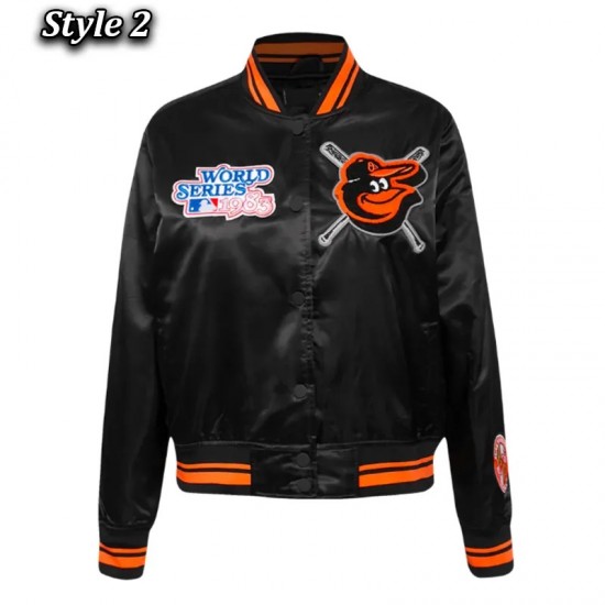 Baltimore Orioles Mashup Classic Rib Satin Jacket Baltimore Orioles Mashup Classic Rib Satin Jacket