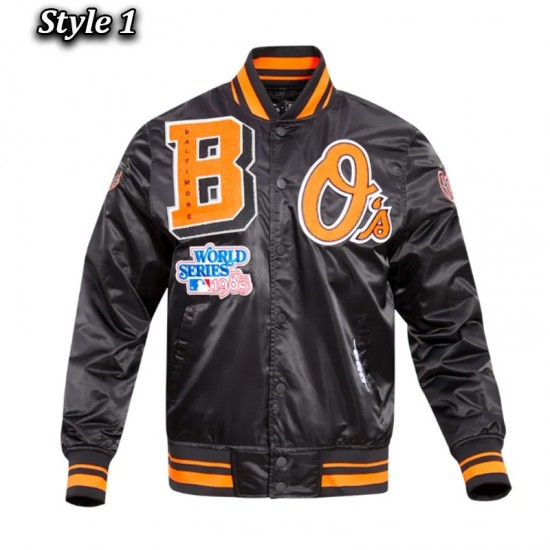 Baltimore Orioles Mashup Classic Rib Satin Jacket Baltimore Orioles Mashup Classic Rib Satin Jacket