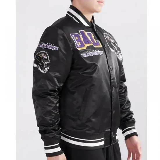 Baltimore Ravens Mashup Classic Rib Satin Jacket