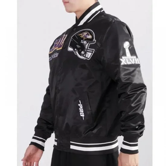 Baltimore Ravens Mashup Classic Rib Satin Jacket