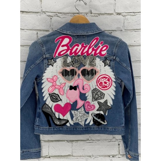 Barbie Love Jacket, Barbie Denim Jacket 2023 Barbie Love Jacket, Barbie Denim Jacket 2023