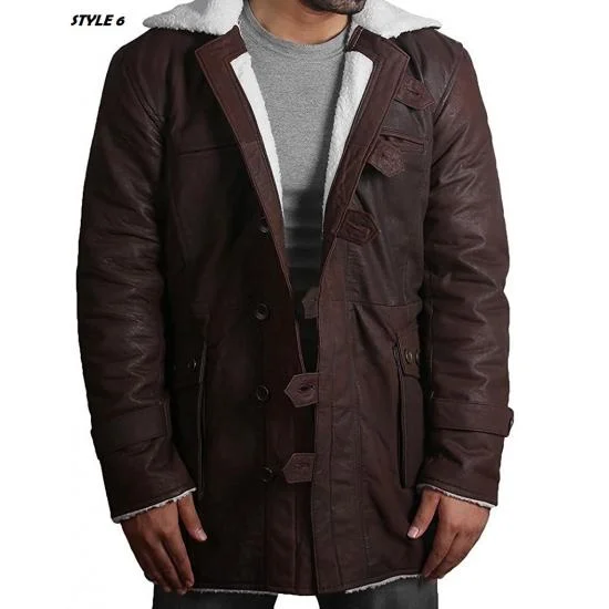 Mens Bane Knight Military Leather Cosplay Costume - Coat for Men