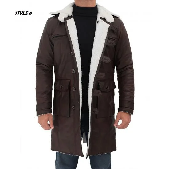 Mens Bane Knight Military Leather Cosplay Costume - Coat for Men