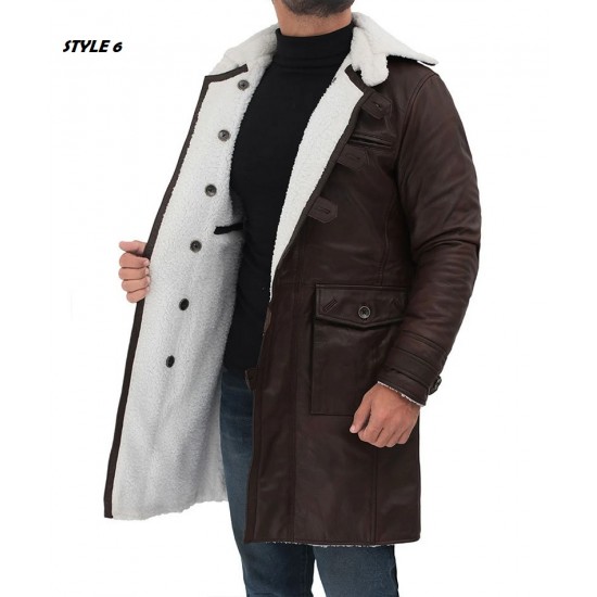 Men's Fashion Dark rising knight Bane Coat With Artificial Fur