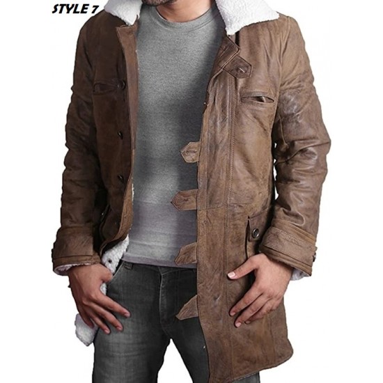 Men's Fashion Dark rising knight Bane Coat With Artificial Fur