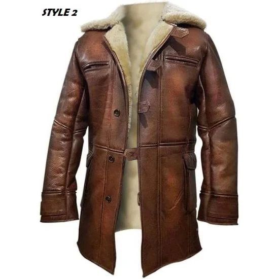 Mens Bane Knight Military Leather Cosplay Costume - Coat for Men
