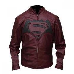 Batman vs Superman Dawn of Justice Maroon Leather Jacket 