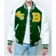 Baylor Collegiate University Green and White Varsity Jacket Baylor Collegiate University Green and White Varsity Jacket