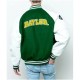 Baylor Collegiate University Green and White Varsity Jacket Baylor Collegiate University Green and White Varsity Jacket
