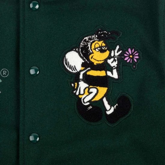 Bee Line Green Varsity Jacket Bee Line Green Varsity Jacket