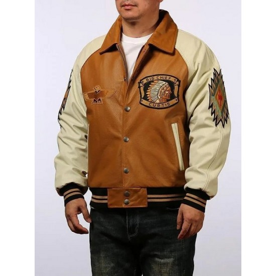 Big Chief Curtis Leather Bomber Jacket Big Chief Curtis Leather Bomber Jacket
