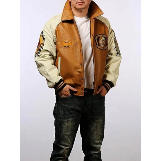 Big Chief Curtis Leather Bomber Jacket Big Chief Curtis Leather Bomber Jacket