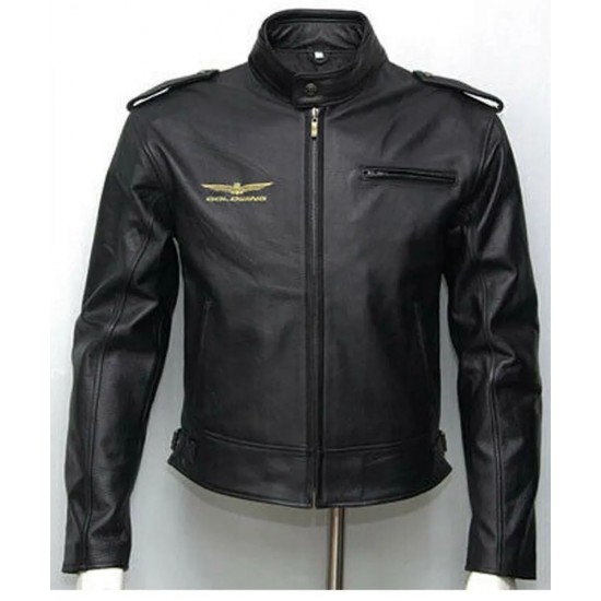 Biker Goldwing Black Leather Jacket Biker Goldwing Black Leather Jacket
