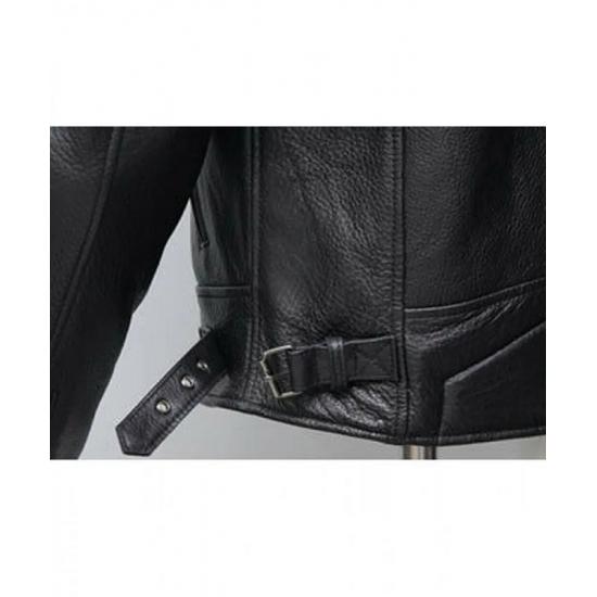 Biker Goldwing Black Leather Jacket