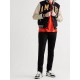 Black And Off-white Bomber Leather Jacket Black And Off-white Bomber Leather Jacket