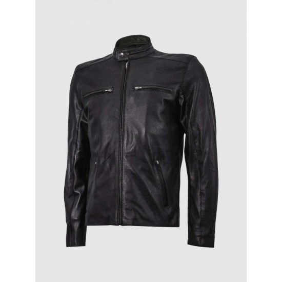 Black Cafe Racer Summer Jacket