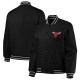 Black Chicago Bulls Poly Twill Full-Snap Jacket Black Chicago Bulls Poly Twill Full-Snap Jacket