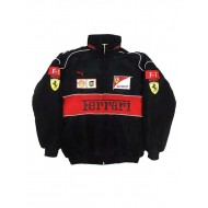 Black F1 Ferrari Bomber Jacket