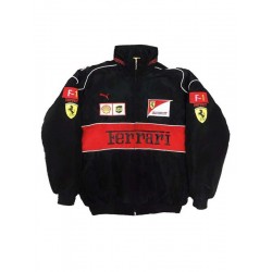 Black F1 Ferrari Bomber Jacket
