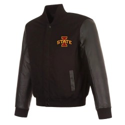 Black Iowa Hawkeyes Varsity Jacket
