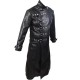 Black Leather Steampunk Gothic Long Trench Coat Black Leather Steampunk Gothic Long Trench Coat