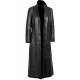 Black Leather Steampunk Trench Coat for Women Black Leather Steampunk Trench Coat for Women