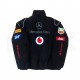 Black Mercedes Benz Santander Bomber Racing Jacket Black Mercedes Benz Santander Bomber Racing Jacket
