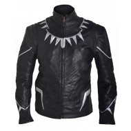 Black Panther Chadwick Boseman Tribute Black Leather Jacket