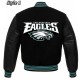 Black Philadelphia Eagles Wool & Leather Jacket