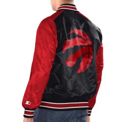 Black & Red Toronto Raptors Renegade Varsity Satin Jacket