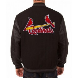 Black St. Louis Cardinals Letterman Jacket