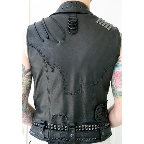 Black Studded leather vest Black Studded leather vest
