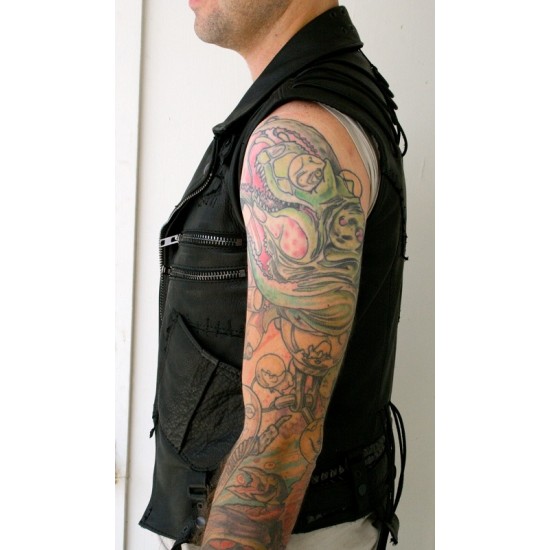 Black Studded leather vest Black Studded leather vest