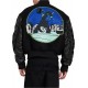 Black Varsity Hammer Wool And Leather Bomber Jacket Black Varsity Hammer Wool And Leather Bomber Jacket