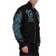 Black Varsity Hammer Wool And Leather Bomber Jacket Black Varsity Hammer Wool And Leather Bomber Jacket
